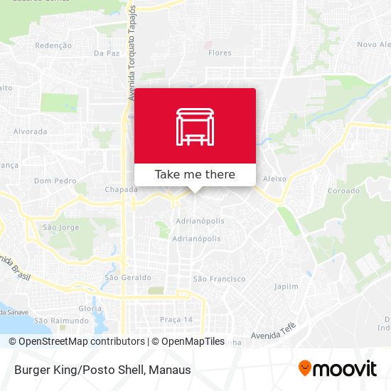 Mapa Burger King/Posto Shell