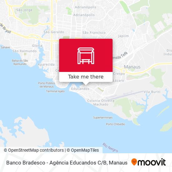 Banco Bradesco - Agência Educandos C / B map