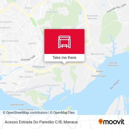 Acesso Estrada Do Paredão C/B map