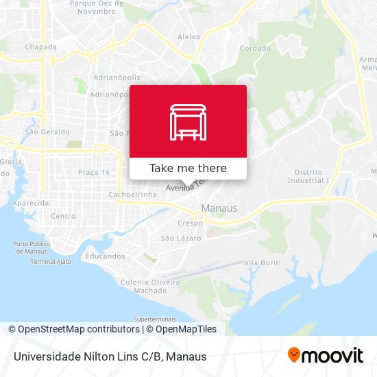 Universidade Nilton Lins C/B map