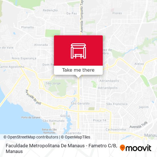 Faculdade Metropolitana De Manaus - Fametro C / B map