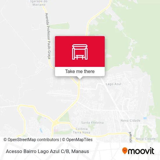 Acesso Bairro Lago Azul C/B map