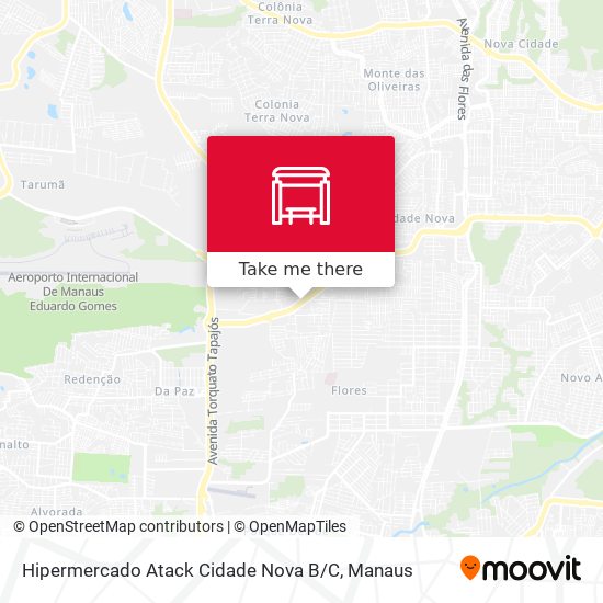 Hipermercado Atack Cidade Nova B / C map