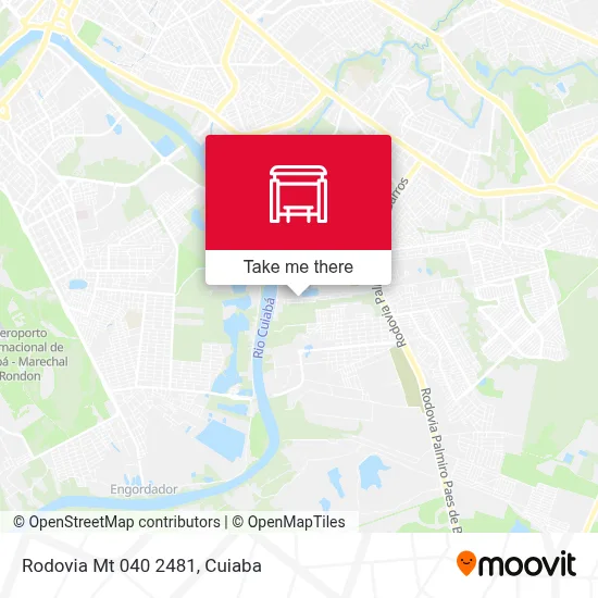 Rodovia Mt 040 2481 map