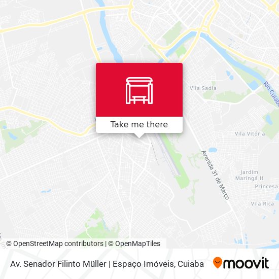 Mapa Av. Senador Filinto Müller | Espaço Imóveis