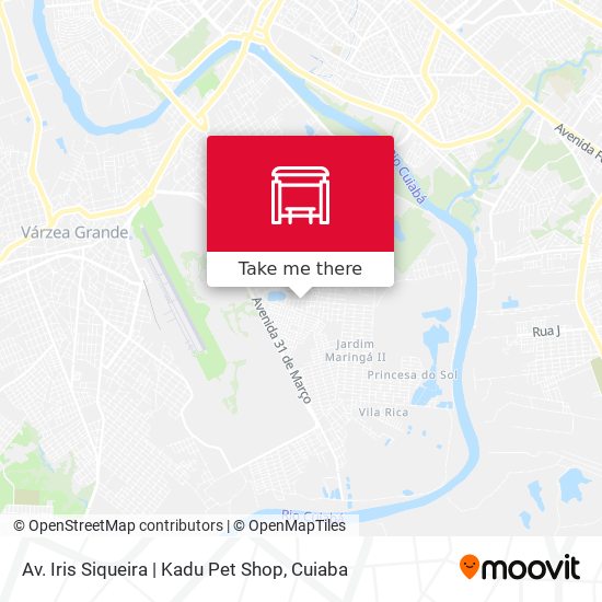 Mapa Av. Iris Siqueira | Kadu Pet Shop