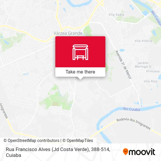 Rua Francisco Alves (Jd Costa Verde), 388-514 map