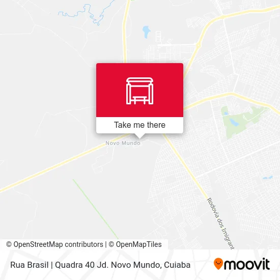 Rua Brasil | Quadra 40 Jd. Novo Mundo map