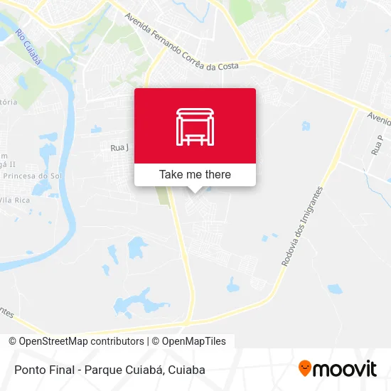 Ponto Final - Parque Cuiabá map