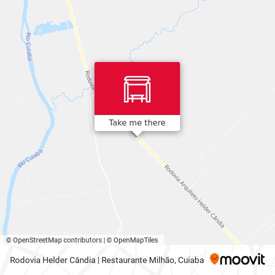Rodovia Helder Cândia | Restaurante Milhão map