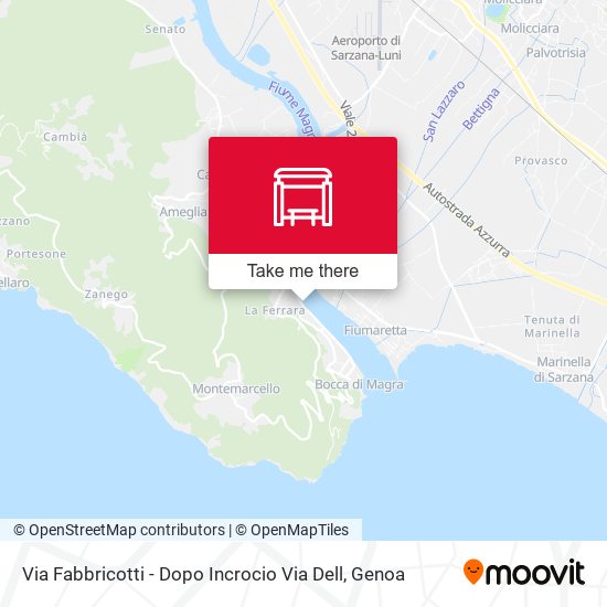 Via Fabbricotti - Dopo Incrocio Via Dell map