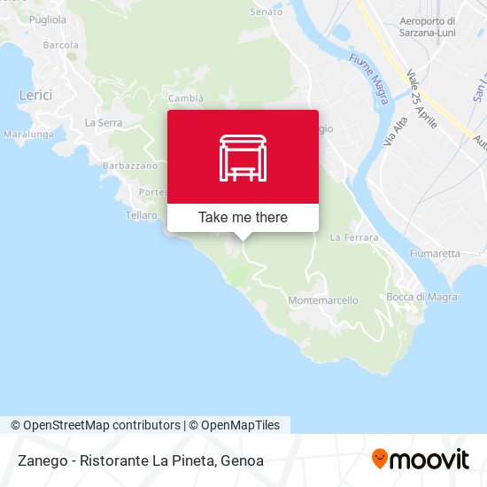 Zanego - Ristorante La Pineta map