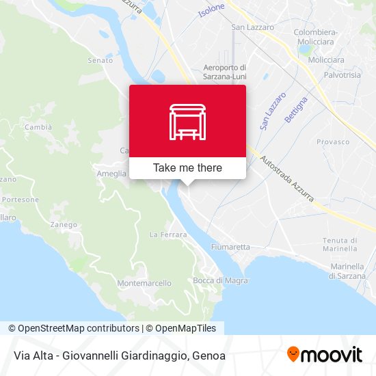 Via Alta - Giovannelli Giardinaggio map