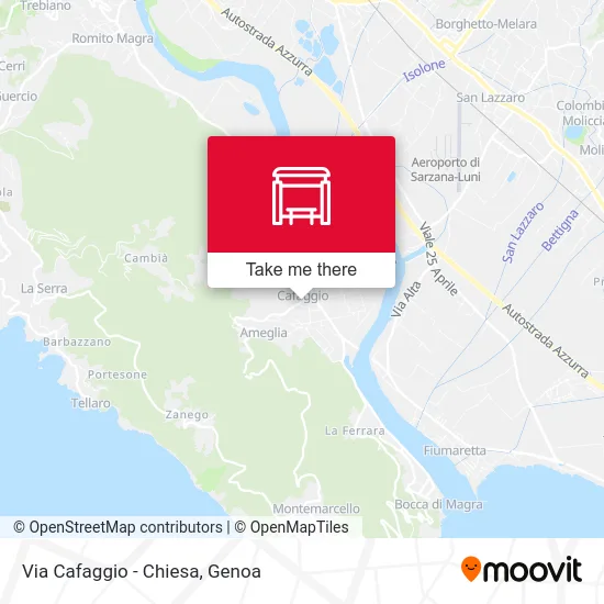 Via Cafaggio - Church map