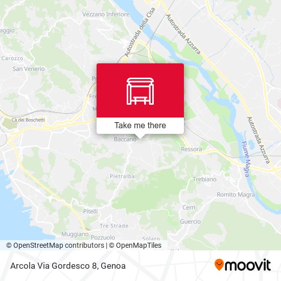 Arcola Via Gordesco 8 map