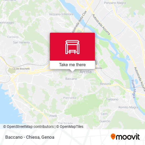Baccano - Chiesa map