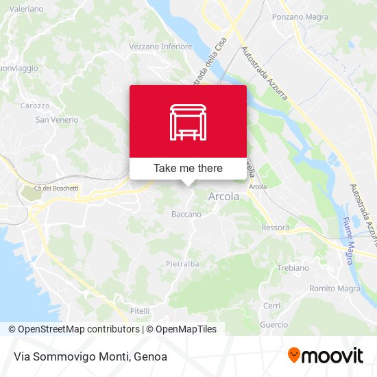 Via Sommovigo Monti map