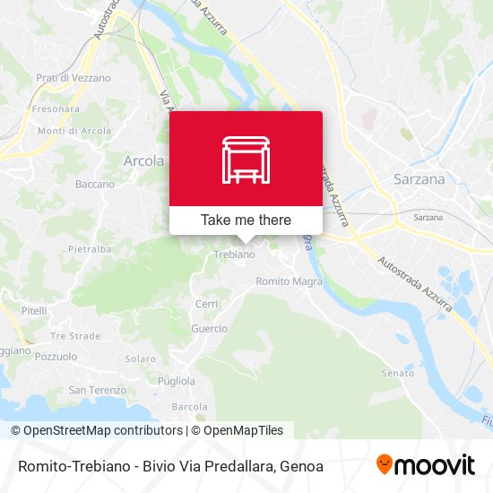 Romito-Trebiano - Bivio Via Predallara map