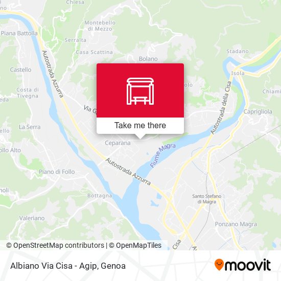 Albiano Via Cisa - Agip map
