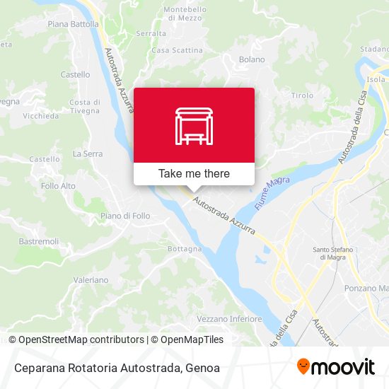 Ceparana Rotatoria Autostrada map