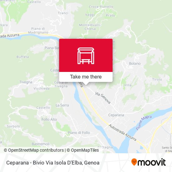 Ceparana - Bivio Via Isola D'Elba map