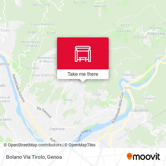 Bolano Via Tirolo map
