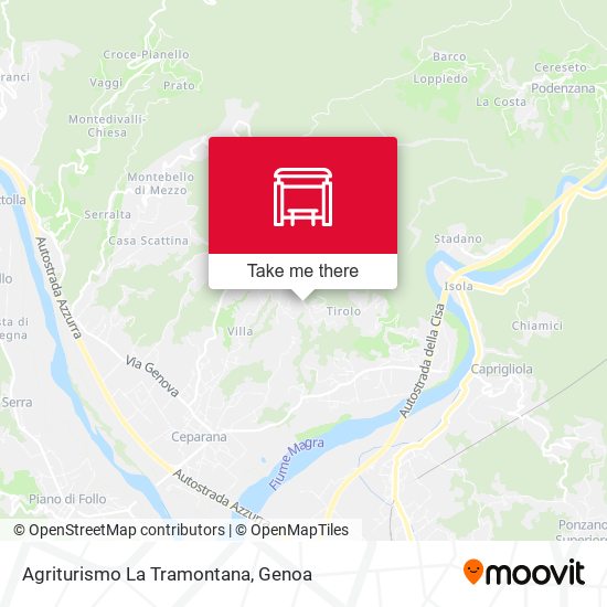 Agriturismo La Tramontana map