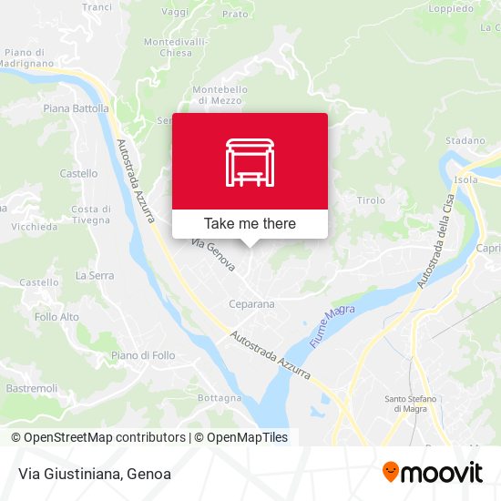 Via Giustiniana map