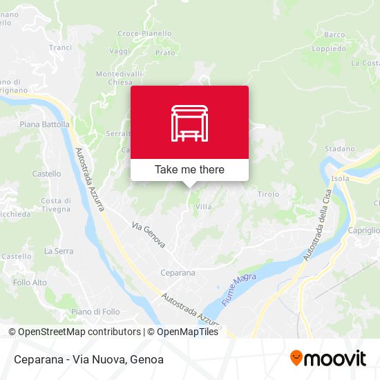 Ceparana - Via Nuova map