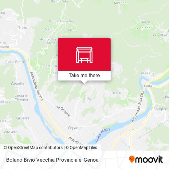 Bolano Bivio Vecchia Provinciale map