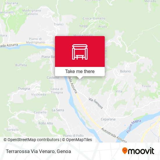 Terrarossa Via Venaro map