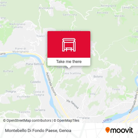 Montebello Di Fondo Paese map