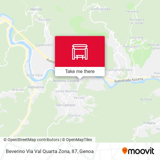 Beverino Via Val Quarta Zona, 87 map