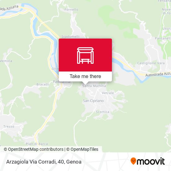 Arzagiola Via Corradi, 40 map