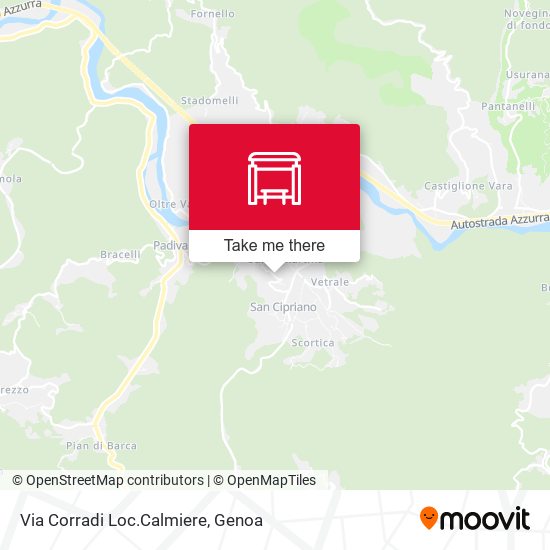 Via Corradi Loc.Calmiere map