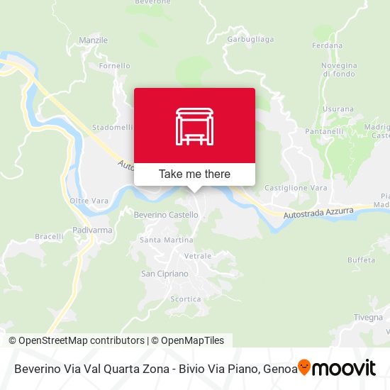 Beverino Via Val Quarta Zona - Bivio Via Piano map