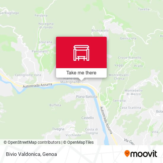 Bivio Valdonica map