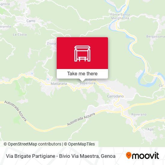 Via Brigate Partigiane - Bivio Via Maestra map