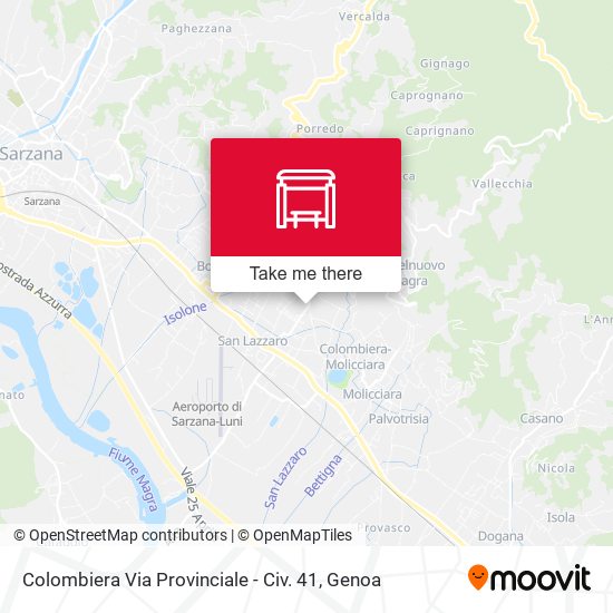 Colombiera Via Provinciale - Civ. 41 map
