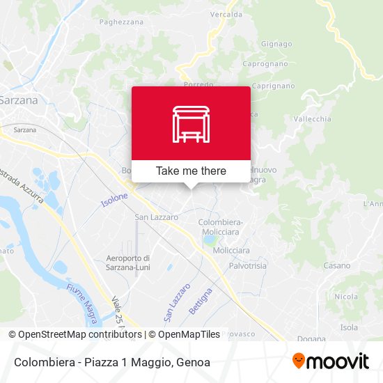 Colombiera - Piazza 1 Maggio map