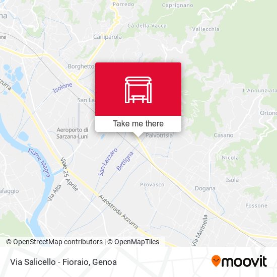 Via Salicello - Fioraio map