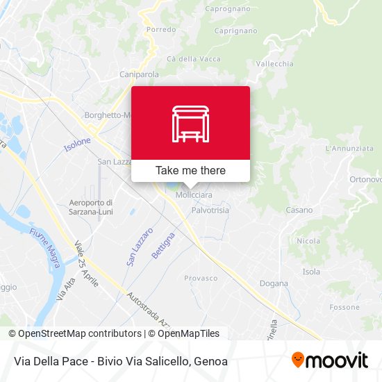 Via Della Pace - Bivio Via Salicello map
