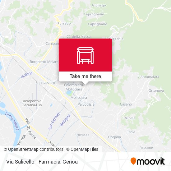 Via Salicello - Farmacia map