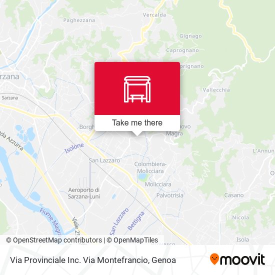 Via Provinciale Inc. Via Montefrancio map