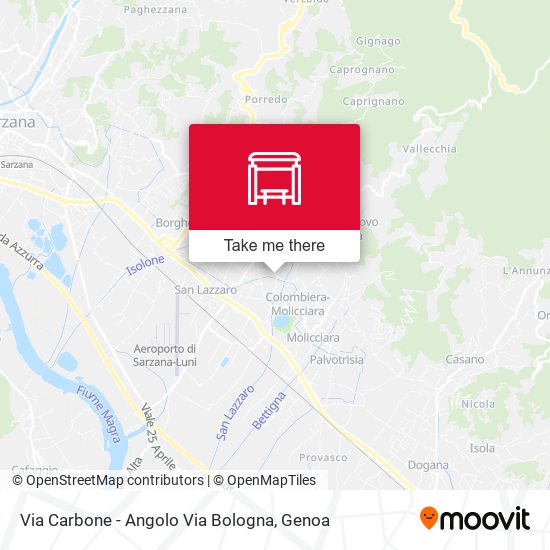 Via Carbone - Angolo Via Bologna map