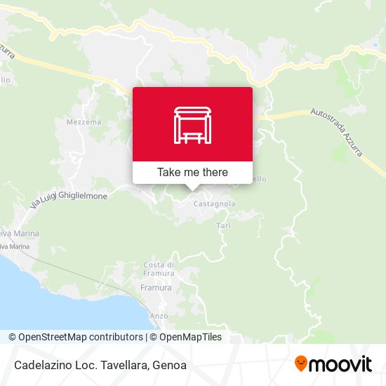 Cadelazino Loc. Tavellara map