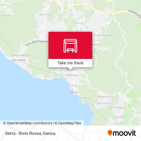 Setta - Bivio Rovea map