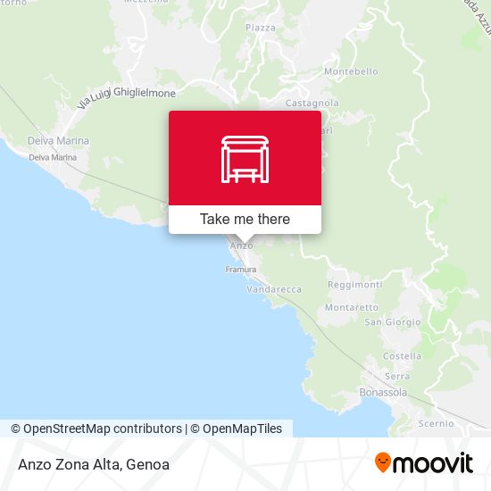Anzo Zona Alta map