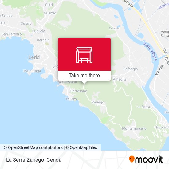 La Serra-Zanego map