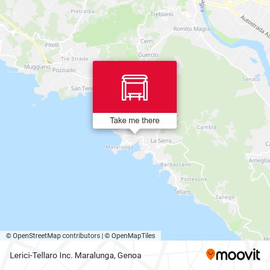 Lerici-Tellaro Inc. Maralunga map